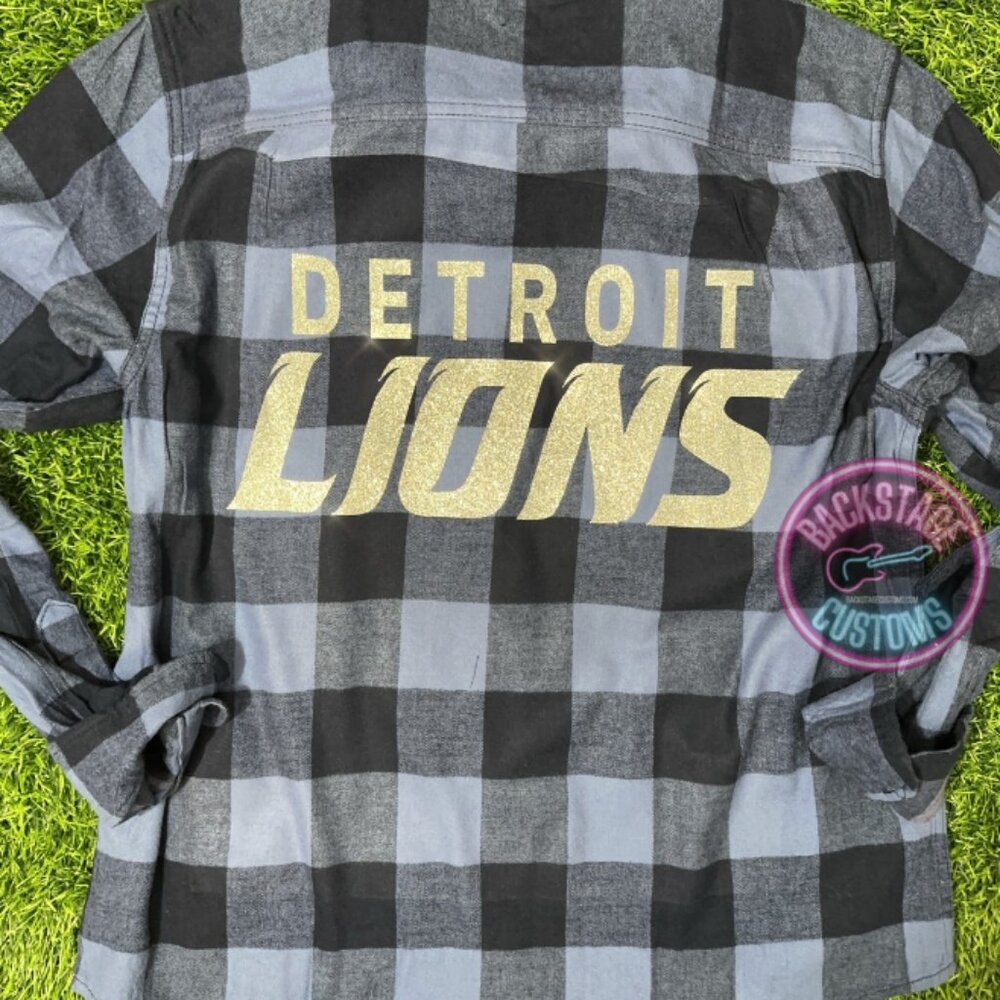 π¦ Detroit Lions Shimmer Flannel - Picture 3 of 4